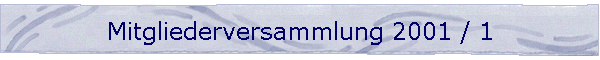 Mitgliederversammlung 2001 / 1